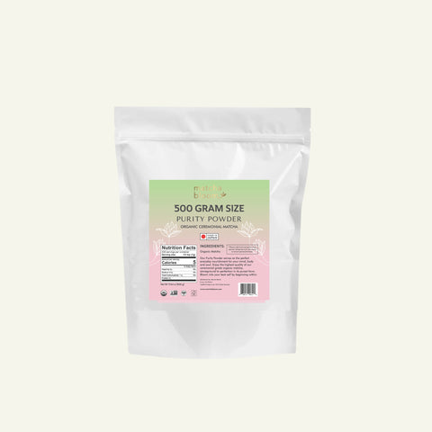 Matcha Purity Powder Half-Kilogram Size | Organic Stone Ground Green Tea - 500g